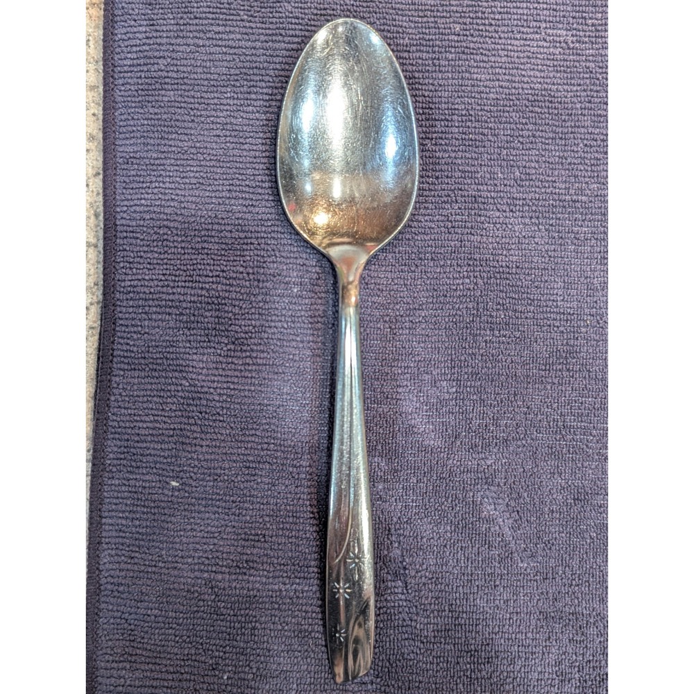 Vintage Oneida Thor Stainless Tablespoon Starburst Pattern Mid Century Modern